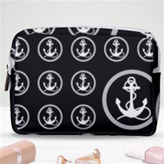 Anchor Pattern Make Up Pouch (medium) by Sudhe