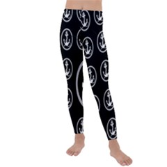 Anchor Pattern Kids  Lightweight Velour Leggings by Sudhe