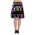 Alphabet Letters Colorful Polka Dots Letters In Lower Case Chiffon Wrap Front Skirt View2