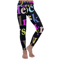 Alphabet Letters Colorful Polka Dots Letters In Lower Case Kids  Lightweight Velour Classic Yoga Leggings by Sudhe