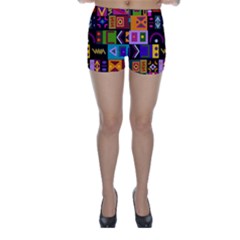 Abstract A Colorful Modern Illustration Skinny Shorts by Sudhe