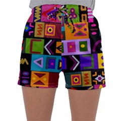 Abstract A Colorful Modern Illustration Sleepwear Shorts by Sudhe