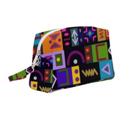 Abstract A Colorful Modern Illustration Wristlet Pouch Bag (medium)