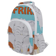 Africa Elephant Animals Animal Rounded Multi Pocket Backpack