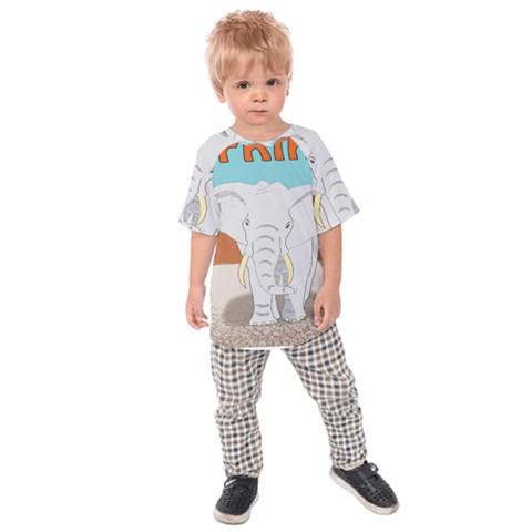 Africa Elephant Animals Animal Kids  Raglan Tee by Sudhe