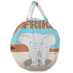 Africa Elephant Animals Animal Giant Round Zipper Tote by Sudhe