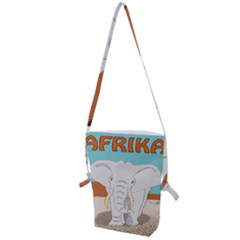 Africa Elephant Animals Animal Folding Shoulder Bag by Sudhe