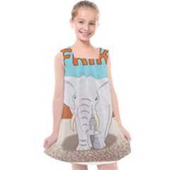 Africa Elephant Animals Animal Kids  Cross Back Dress by Sudhe