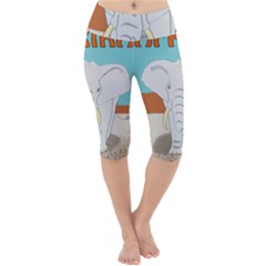 Africa Elephant Animals Animal Lightweight Velour Cropped Yoga Leggings