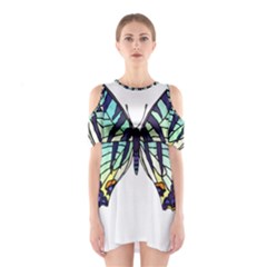 A Colorful Butterfly Shoulder Cutout One Piece Dress by Sudhe