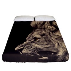 Angry Male Lion Fitted Sheet (california King Size) by Sudhe