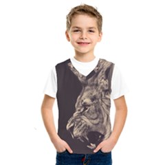 Angry Male Lion Kids  Sportswear by Sudhe