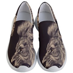 Angry Male Lion Women s Lightweight Slip Ons by Sudhe