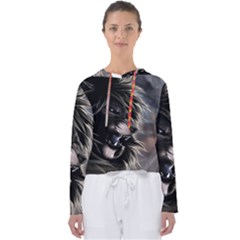 Angry Lion Digital Art Hd Women s Slouchy Sweat