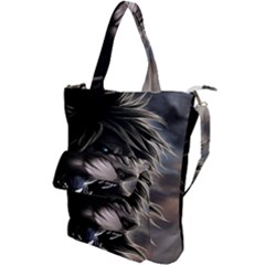 Angry Lion Digital Art Hd Shoulder Tote Bag by Sudhe