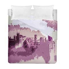 Abstract Painting Edinburgh Capital Of Scotland Duvet Cover Double Side (full/ Double Size) by Sudhe