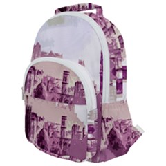 Abstract Painting Edinburgh Capital Of Scotland Rounded Multi Pocket Backpack