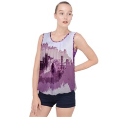 Abstract Painting Edinburgh Capital Of Scotland Bubble Hem Chiffon Tank Top by Sudhe