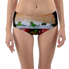 Abstract Barbeque Bbq Beauty Beef Reversible Mid-waist Bikini Bottoms by Sudhe