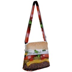 Abstract Barbeque Bbq Beauty Beef Zipper Messenger Bag by Sudhe