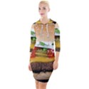 Abstract Barbeque Bbq Beauty Beef Quarter Sleeve Hood Bodycon Dress View1