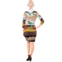 Abstract Barbeque Bbq Beauty Beef Quarter Sleeve Hood Bodycon Dress View2