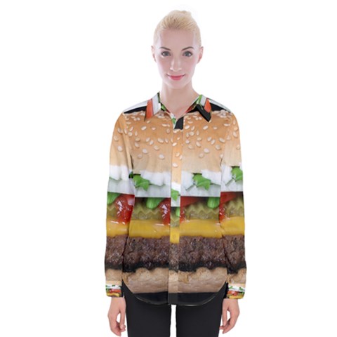 Abstract Barbeque Bbq Beauty Beef Womens Long Sleeve Shirt by Sudhe