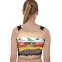 Abstract Barbeque Bbq Beauty Beef Velvet Racer Back Crop Top View2