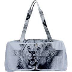 Lion Wildlife Art And Illustration Pencil Multi Function Bag by Sudhe