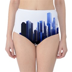 Abstract Of Downtown Chicago Effects Classic High-waist Bikini Bottoms by Sudhe