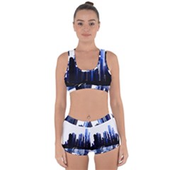 Abstract Of Downtown Chicago Effects Racerback Boyleg Bikini Set by Sudhe