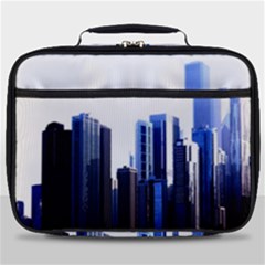 Abstract Of Downtown Chicago Effects Full Print Lunch Bag by Sudhe