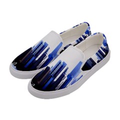 Abstract Of Downtown Chicago Effects Women s Canvas Slip Ons by Sudhe