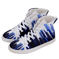 Abstract Of Downtown Chicago Effects Women s Hi-top Skate Sneakers by Sudhe