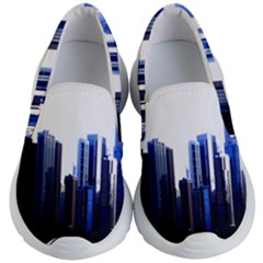 Abstract Of Downtown Chicago Effects Kids  Lightweight Slip Ons by Sudhe