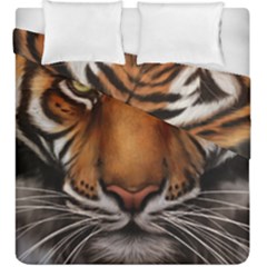 The Tiger Face Duvet Cover Double Side (king Size) by Sudhe