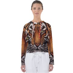 The Tiger Face Women s Slouchy Sweat by Sudhe