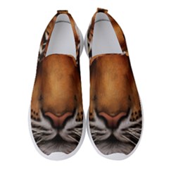 The Tiger Face Women s Slip On Sneakers by Sudhe