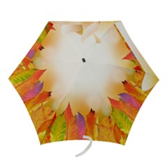 Autumn Leaves Colorful Fall Foliage Mini Folding Umbrellas by Sudhe