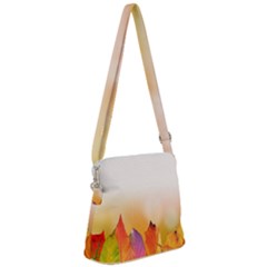 Autumn Leaves Colorful Fall Foliage Zipper Messenger Bag by Sudhe