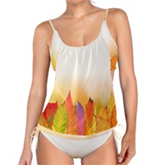 Autumn Leaves Colorful Fall Foliage Tankini Set by Sudhe