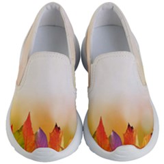 Autumn Leaves Colorful Fall Foliage Kids  Lightweight Slip Ons by Sudhe