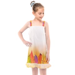 Autumn Leaves Colorful Fall Foliage Kids  Overall Dress by Sudhe