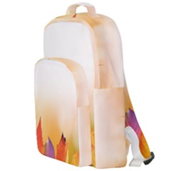 Autumn Leaves Colorful Fall Foliage Double Compartment Backpack by Sudhe