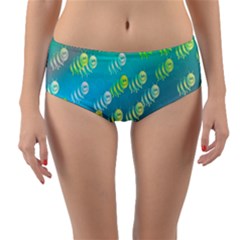 Animal Nature Cartoon Wild Wildlife Wild Life Reversible Mid-waist Bikini Bottoms by Sudhe