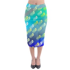 Animal Nature Cartoon Wild Wildlife Wild Life Midi Pencil Skirt by Sudhe