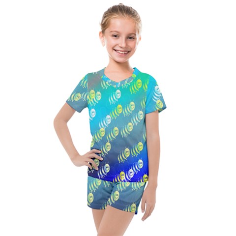 Animal Nature Cartoon Wild Wildlife Wild Life Kids  Mesh Tee And Shorts Set by Sudhe