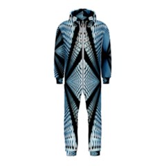 6th Dimension Metal Abstract Obtained Through Mirroring Hooded Jumpsuit (kids) by Sudhe