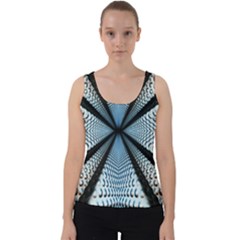 6th Dimension Metal Abstract Obtained Through Mirroring Velvet Tank Top by Sudhe