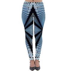 6th Dimension Metal Abstract Obtained Through Mirroring Lightweight Velour Leggings by Sudhe